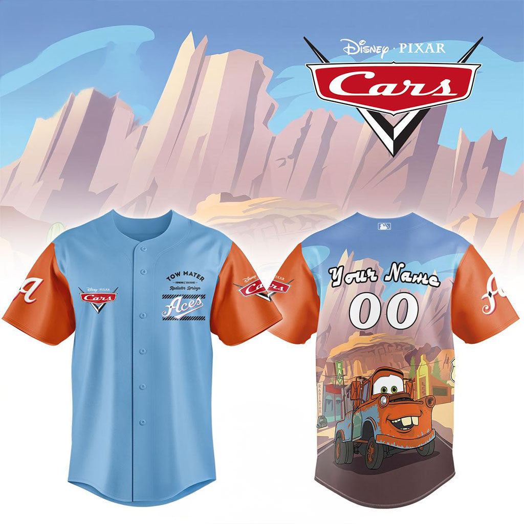 Personalized Reno Aces Merch X Cars Night 2026 Tow Master Baseball Jersey Gifts For Aces Fans - Merchluma