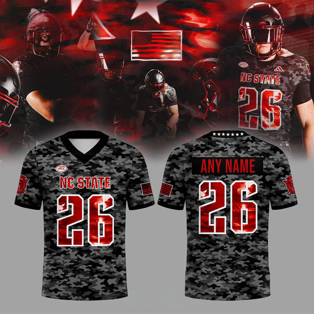 Personalized NC State Wolfpack 2026 New Uniform x Military Camo Jersey NC State Wolfpack Merch - Merchluma