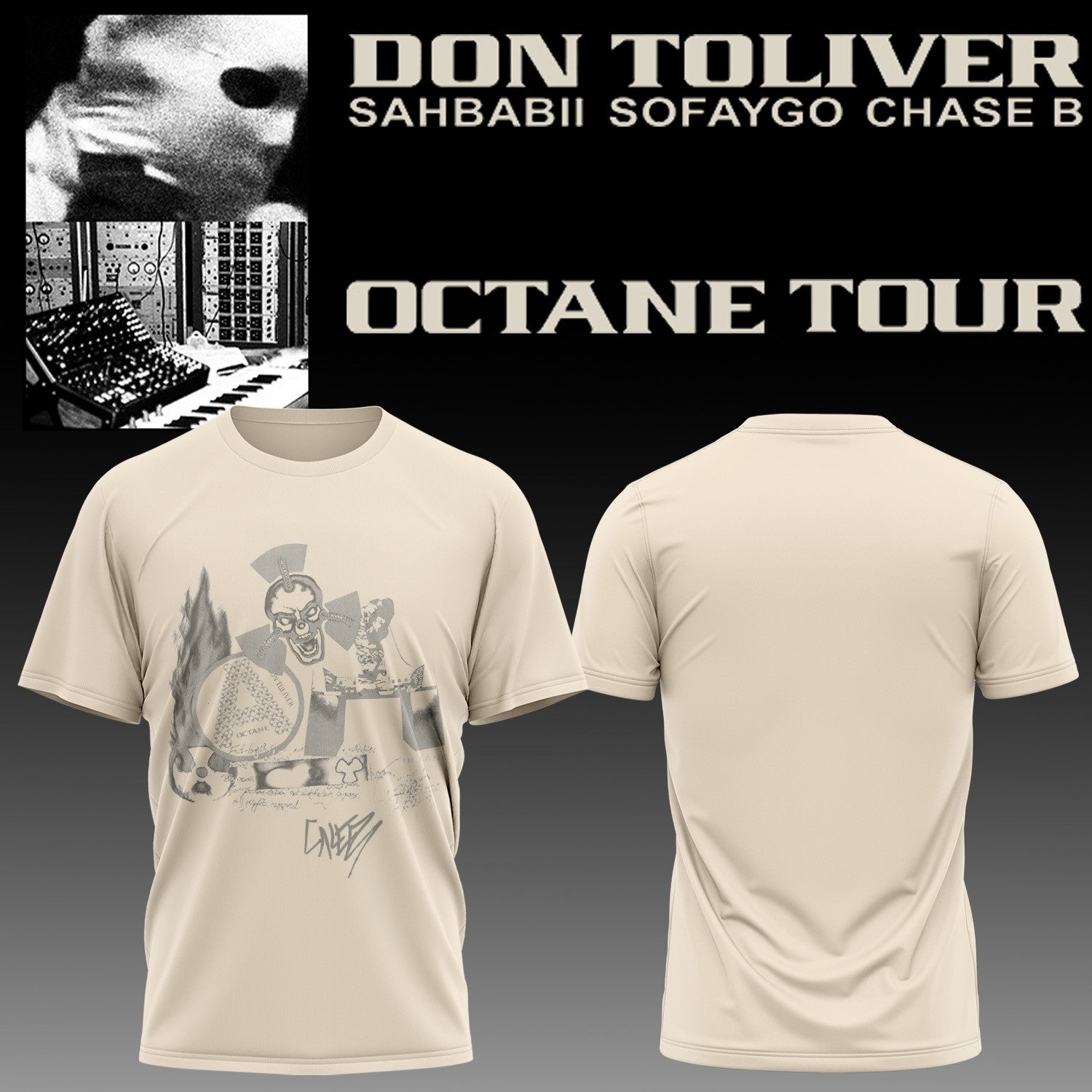 Don Toliver Octane Tour Signed Shirt Rock Concert Clothes Don Toliver Concert Outfits - Merchluma