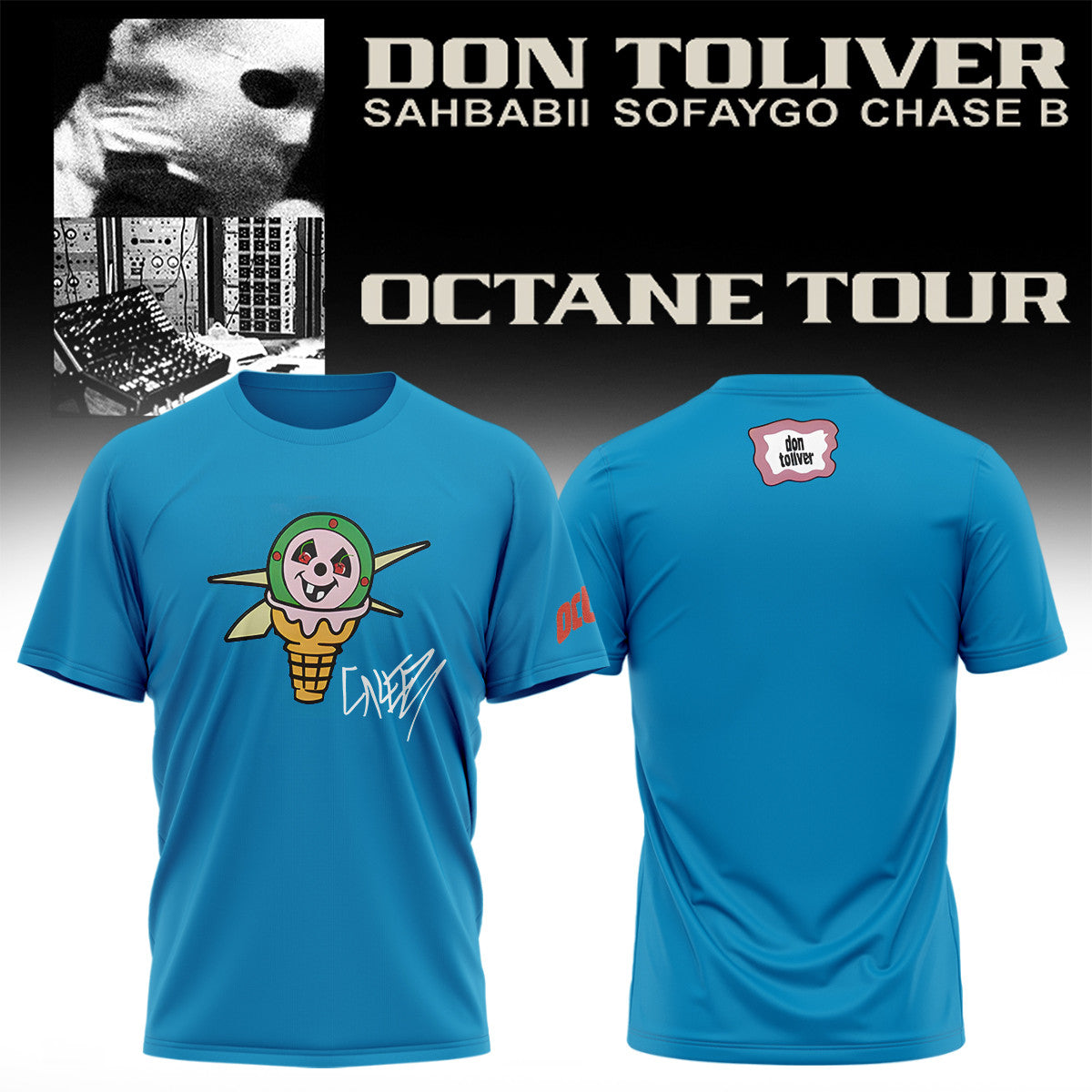 Don Toliver Octane Tour Merch X Ice Cream X Reebok Shirt Don Toliver Fans Gifts - Merchluma