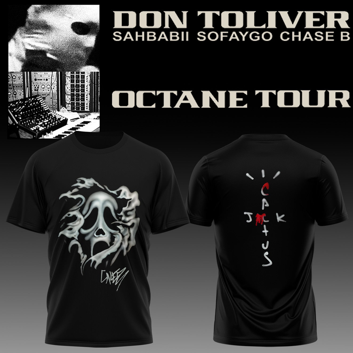 Cactus Jack X Don Toliver Octane Tour Shirt Don Toliver Merch Concert Outfits Ideas - Merchluma