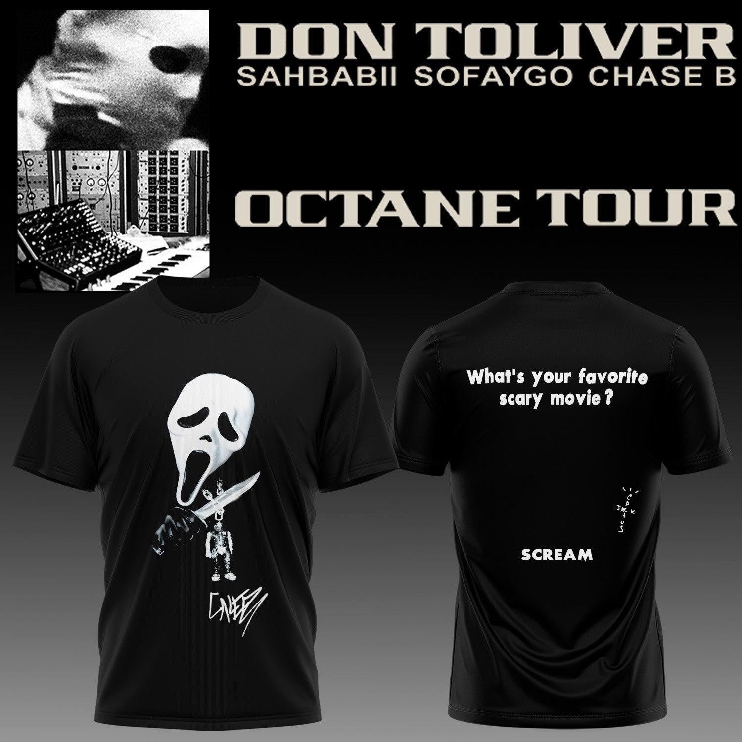 Don Toliver Octane Tour Merch X Scream Ghostface Shirt Favorite Scary Movie Shirt Gifts Ideas - Merchluma