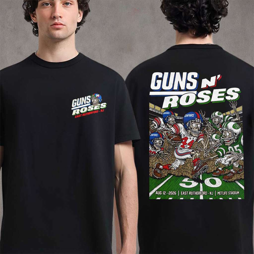 Guns N Roses East Rutherford NJ 2026 Event T-Shirt Guns N Roses Merch Rock Fan Gifts - Merchluma