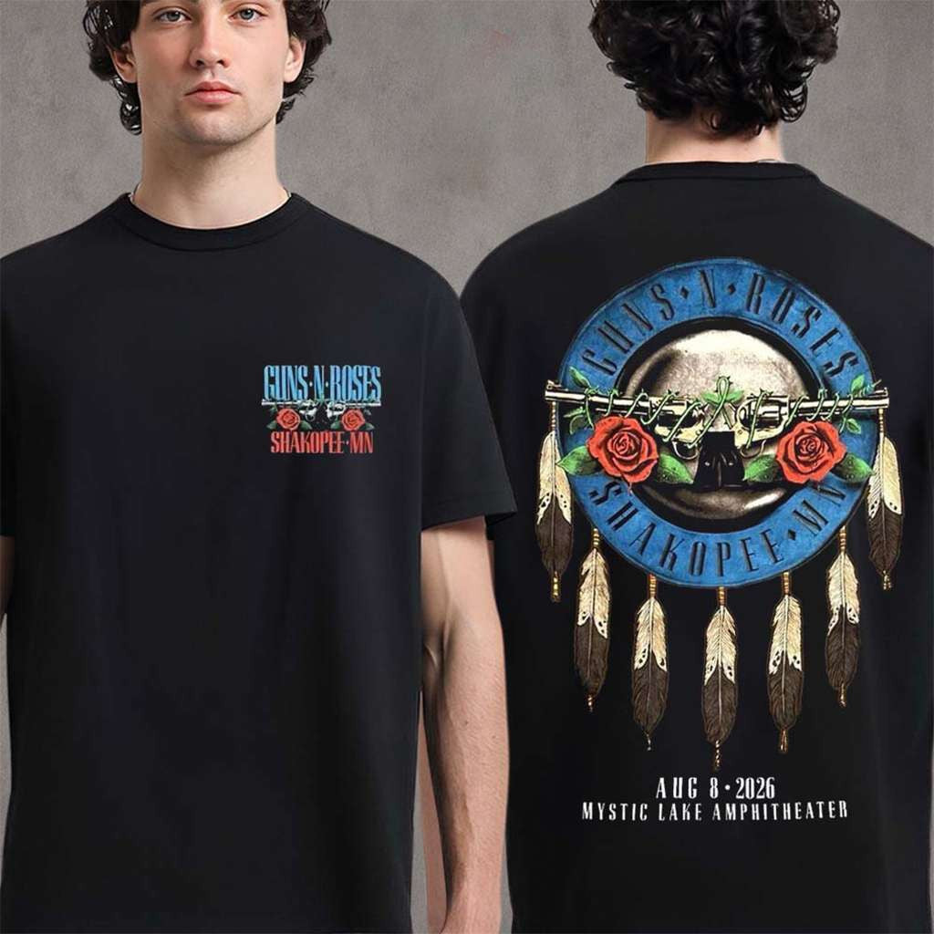 Guns N Roses Merch Shakopee MN 2026 Event T-Shirt Presents For Music Lovers - Merchluma