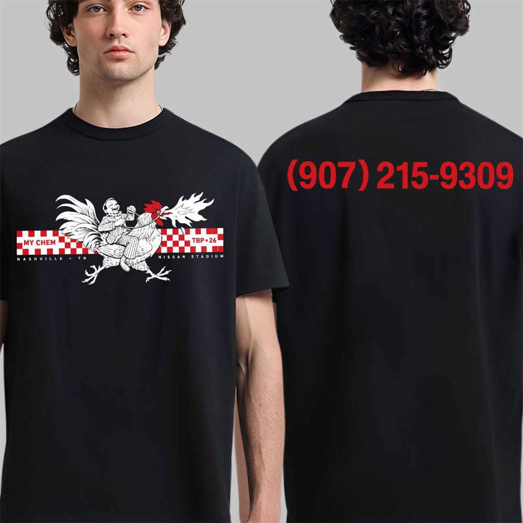 My Chemical Romance Merch Nashville Tennessee 2026 Shirt Man Riding Cock T-Shirt Fan Gear - Merchluma