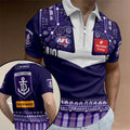 Fremantle Dockers 2026 Indigenous Guernsey Zip Polo Shirt Fremantle Dockers Merch Fan Gifts - Merchluma