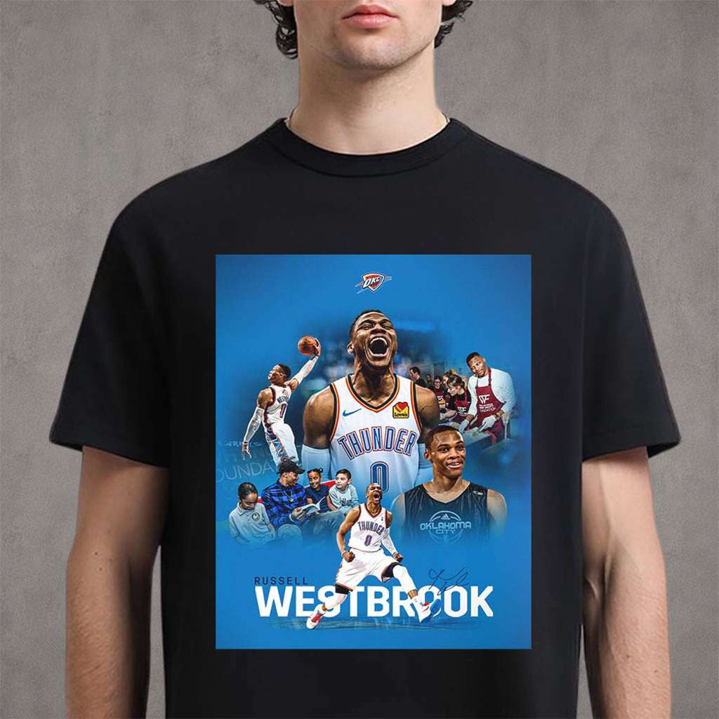 Russell Westbrook OKC Thunder Retirement Thank You For Everything T-Shirt Russell Westbrook Merch - Merchluma