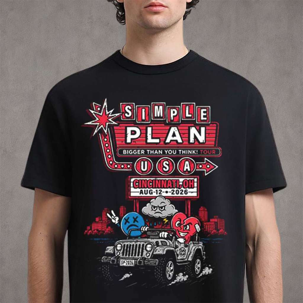 Simple Plan Cincinnati OH 2026 T-Shirt Simple Plan Merch Gifts For Rock Fans - Merchluma