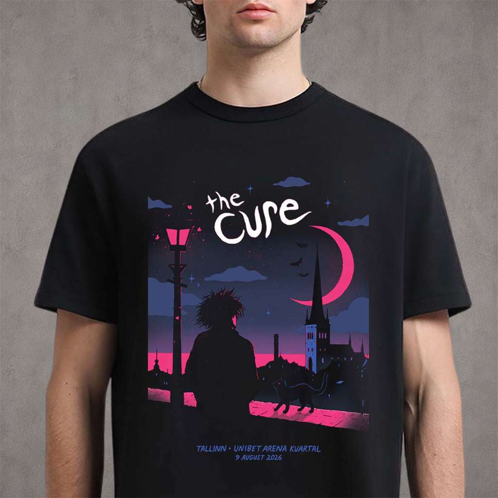 The Cure Tallinn Estonia 2026 Event T-Shirt The Cure Merch Gifts For Rock Fans - Merchluma