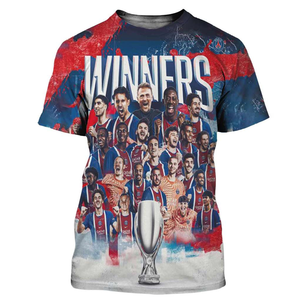 PSG Paris Saint-Germain 2026 UEFA SuperCup Champions Shirt PSG Paris Saint-Germain Merch - Merchluma