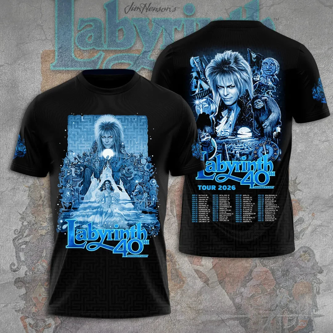 Labyrinth 40th Anniversary T-Shirt Labyrinth Tour 2026 Merch Gift Ideas For Friends - Merchluma