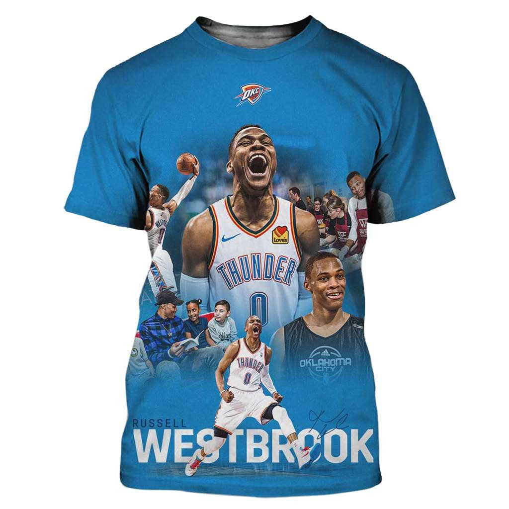 Russell Westbrook OKC Thunder Retirement Thank You For Everything Shirt OKC Merch Fan Gifts - Merchluma
