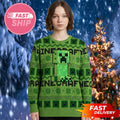 Minecraft Creeper Snow Attack Christmas 2026 Minecraft Ugly Sweater - Merchluma