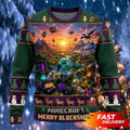 Minecraft Merch 2026 Merry Blocksmas Open World Minecraft Ugly Sweater Gifts For Fans - Merchluma
