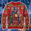 Minecraft Merch Marvel x Minecraft Avernger Ensemble Ugly Sweater Gifts For Brother - Merchluma