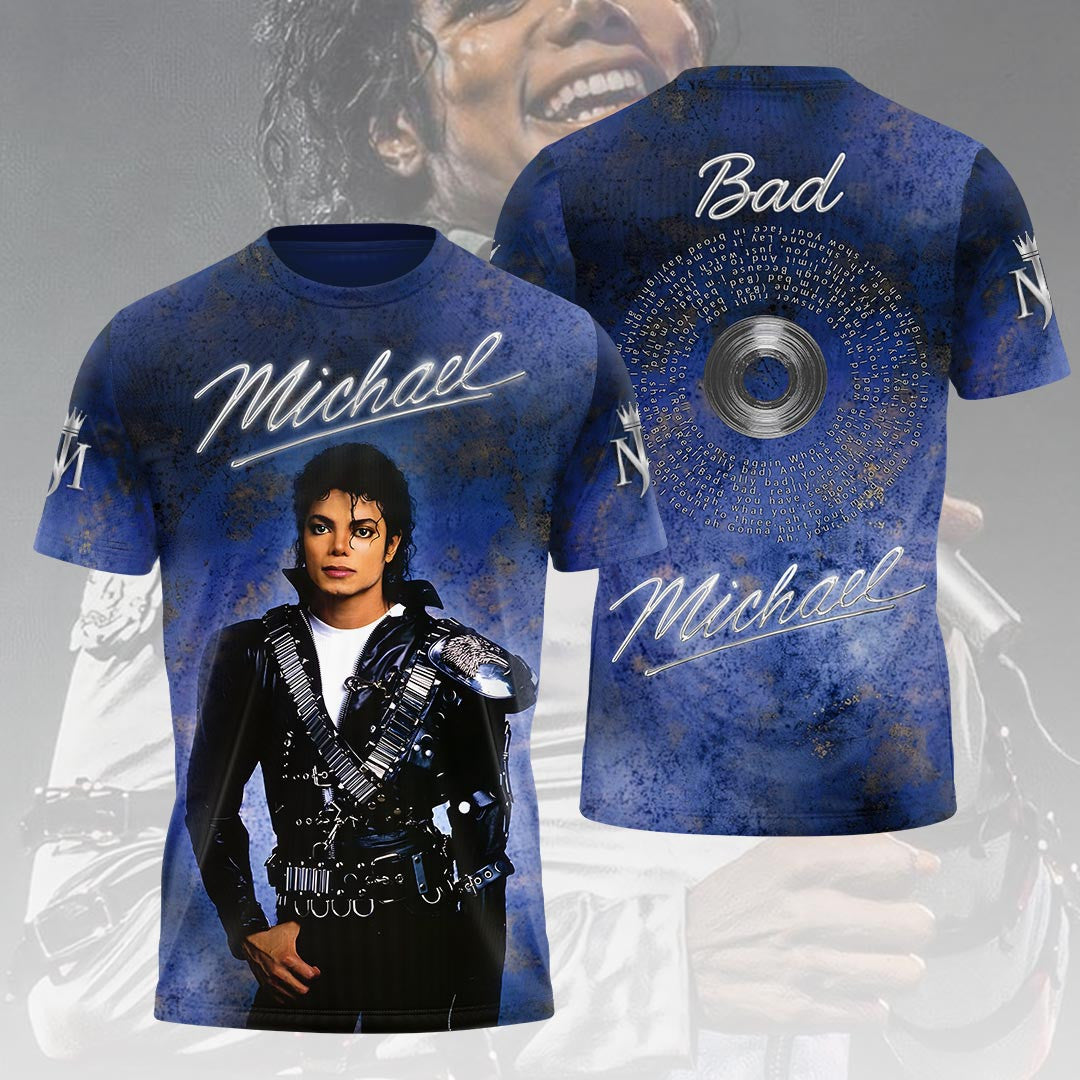 Michael Jackson Bad Lyric T-Shirt Michael Jackson Merch Present For Music Lovers - Merchluma