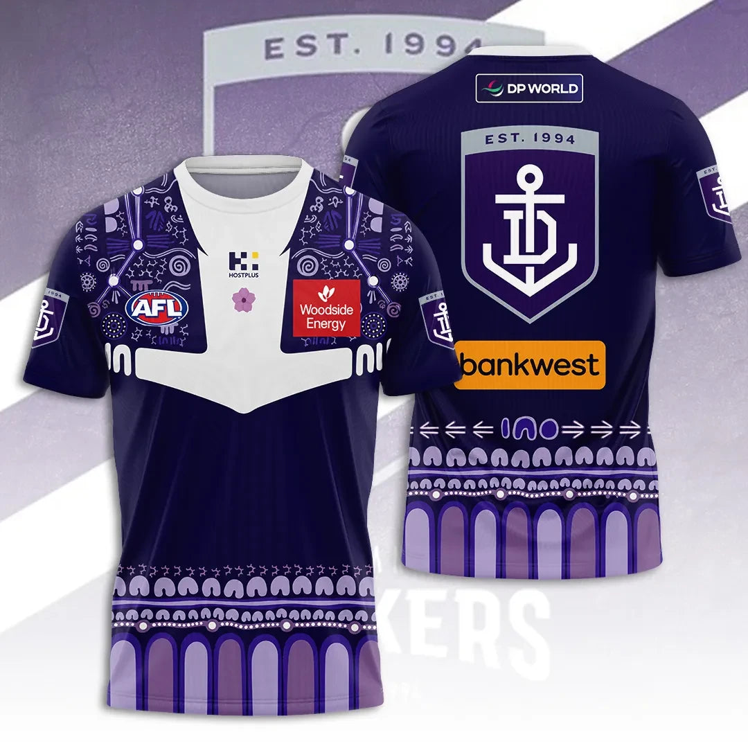Fremantle Dockers 2026 Indigenous Guernsey T-Shirt Fremantle Dockers Merch Fan Gifts - Merchluma
