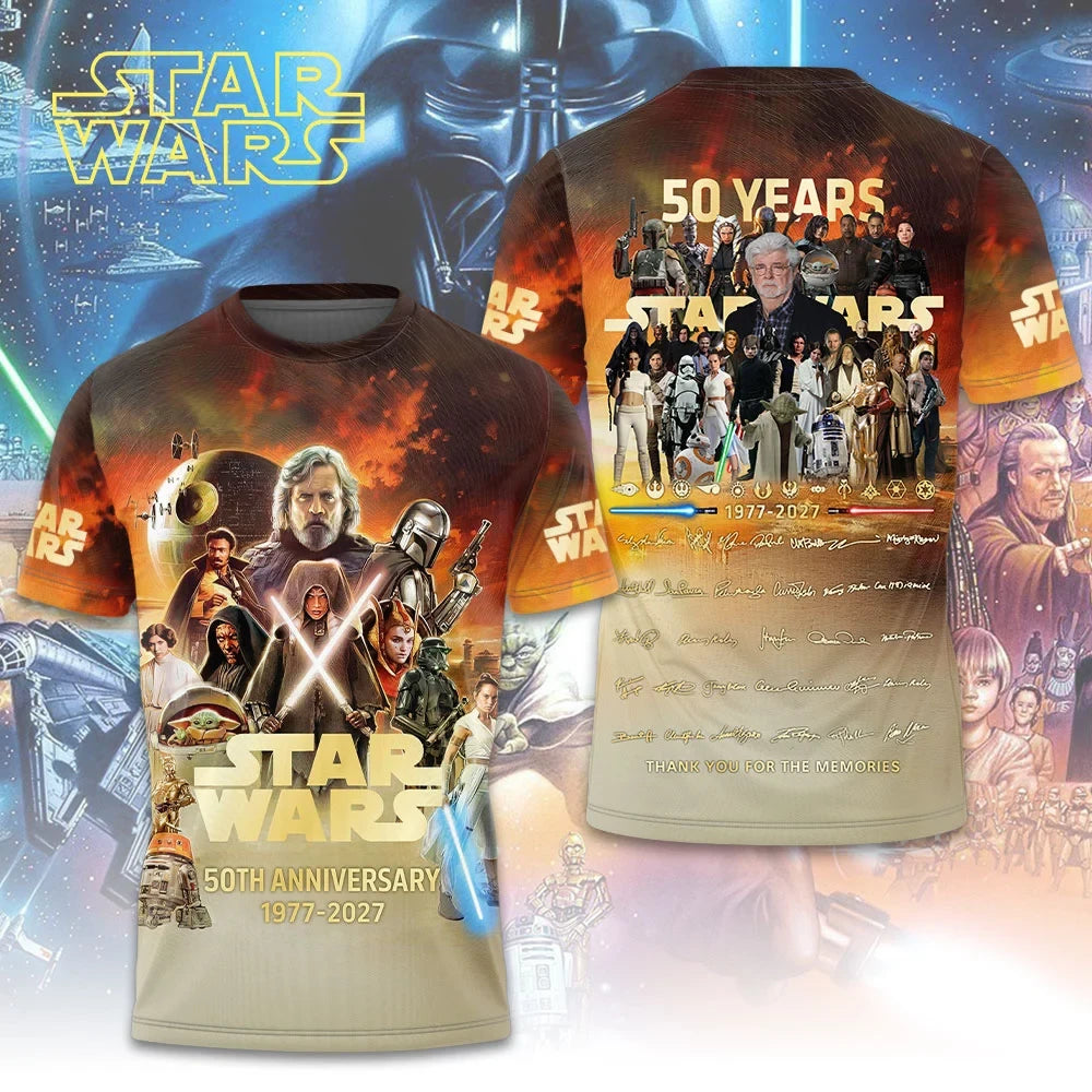 Star Wars 50th Anniversary T-Shirt Signed Star Wars Merch Thank You For The Memories Shirt - Merchluma