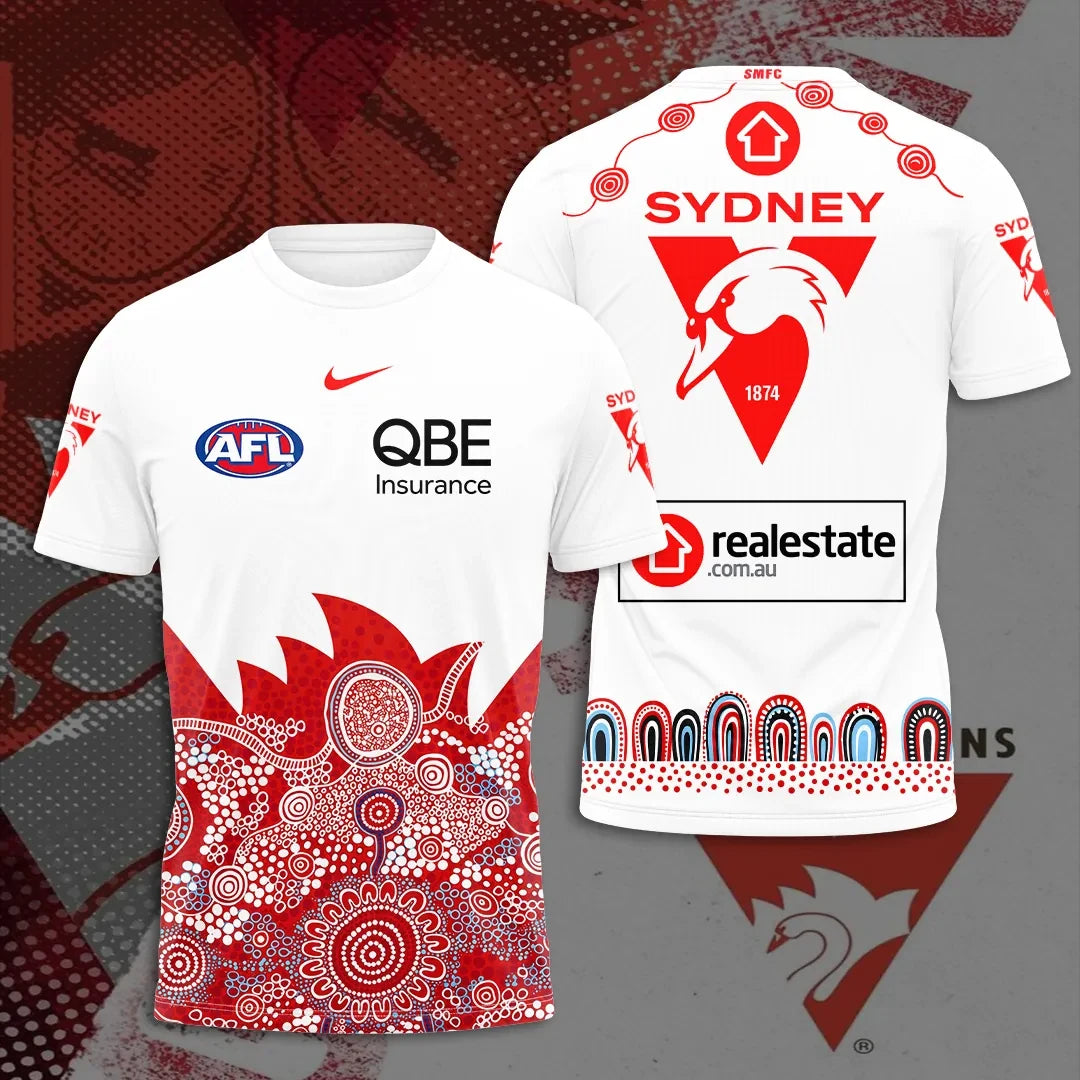 Sydney Swans FC 2026 Indigenous Guernsey T-Shirt AFL Sydney Swans Merch Fan Gifts - Merchluma