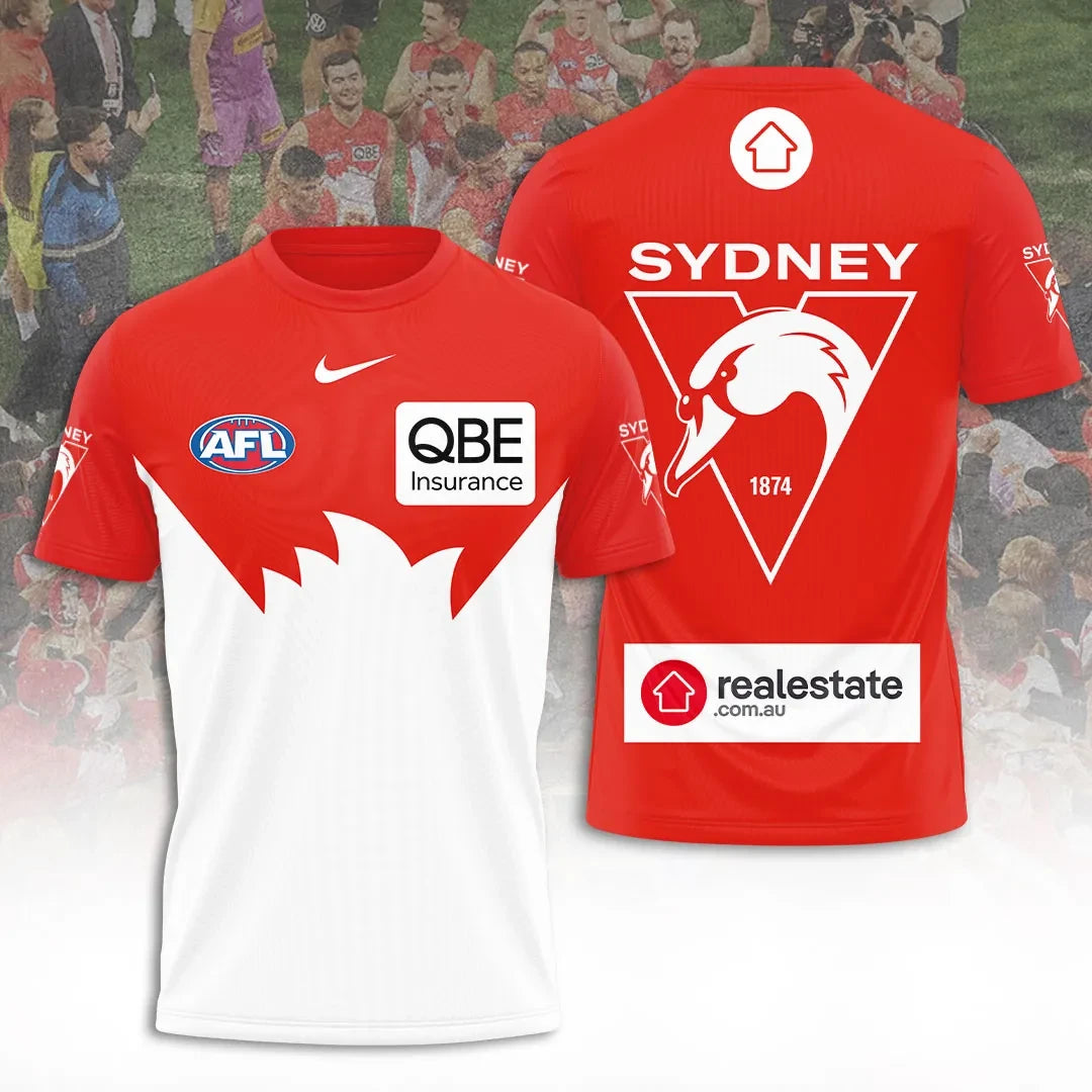 Sydney Swans FC T-Shirt AFL Merch Sydney Swans Clothing Gift For Football Fans - Merchluma