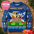 Minecraft x Sonic The Hedgehog 2026 Ugly Sweater Minecraft Merch Christmas Gifts For Guys - Merchluma