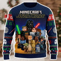 Minecraft x Star Wars All Characters 2026 Ugly Sweater Minecraft Merch Xmas Presents For Son - Merchluma
