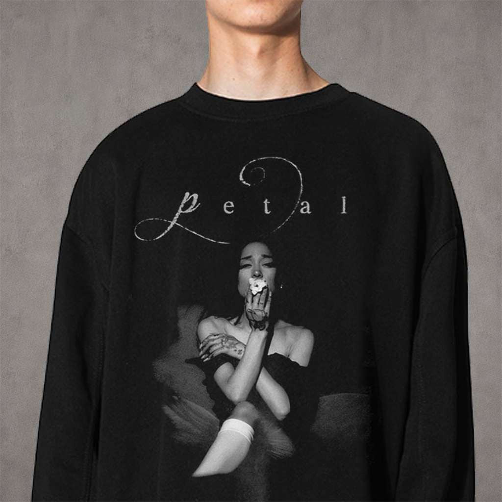Ariana Grande Petal Script Long Sleeve T-Shirt Ariana Grande Merch Cool Gifts For Music Lovers - Merchluma