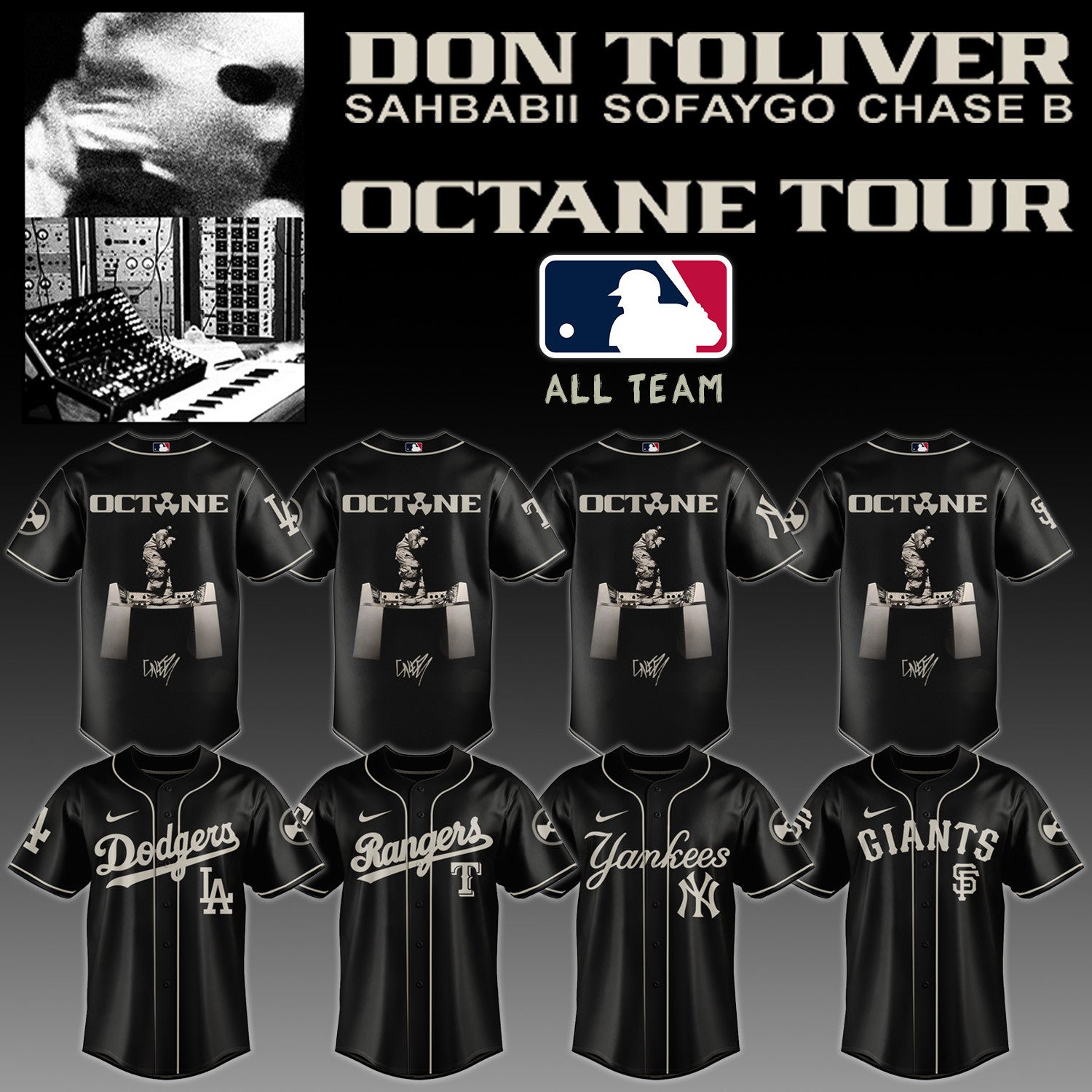 All Baseball Team X Don Toliver Octane Tour Jersey Don Toliver Concert Merch 2026 Gift For Fans - Merchluma