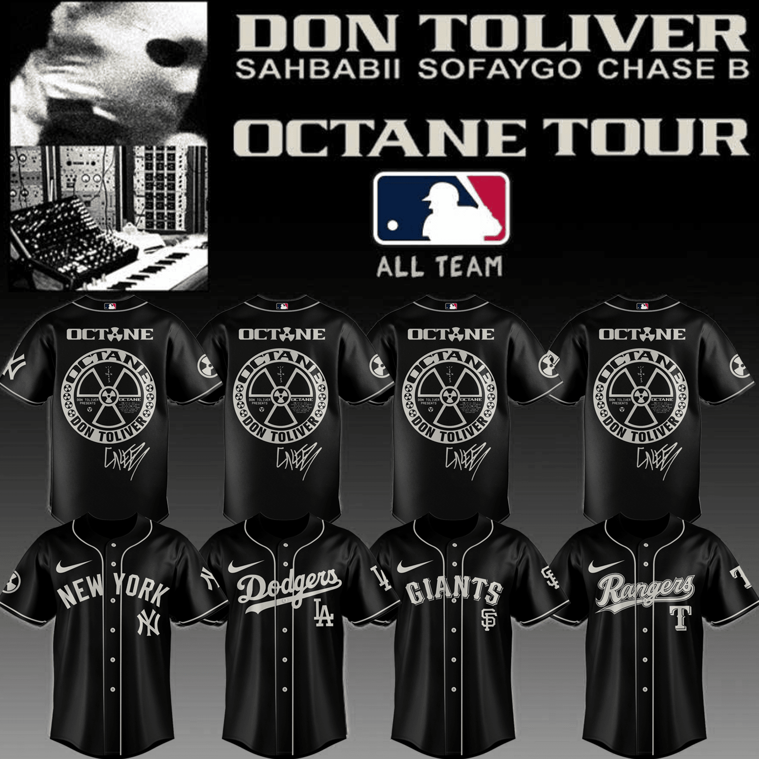 All Baseball Team X Don Toliver Octane Tour Jersey Don Toliver Tour Merch 2026 Gift For Fans - Merchluma