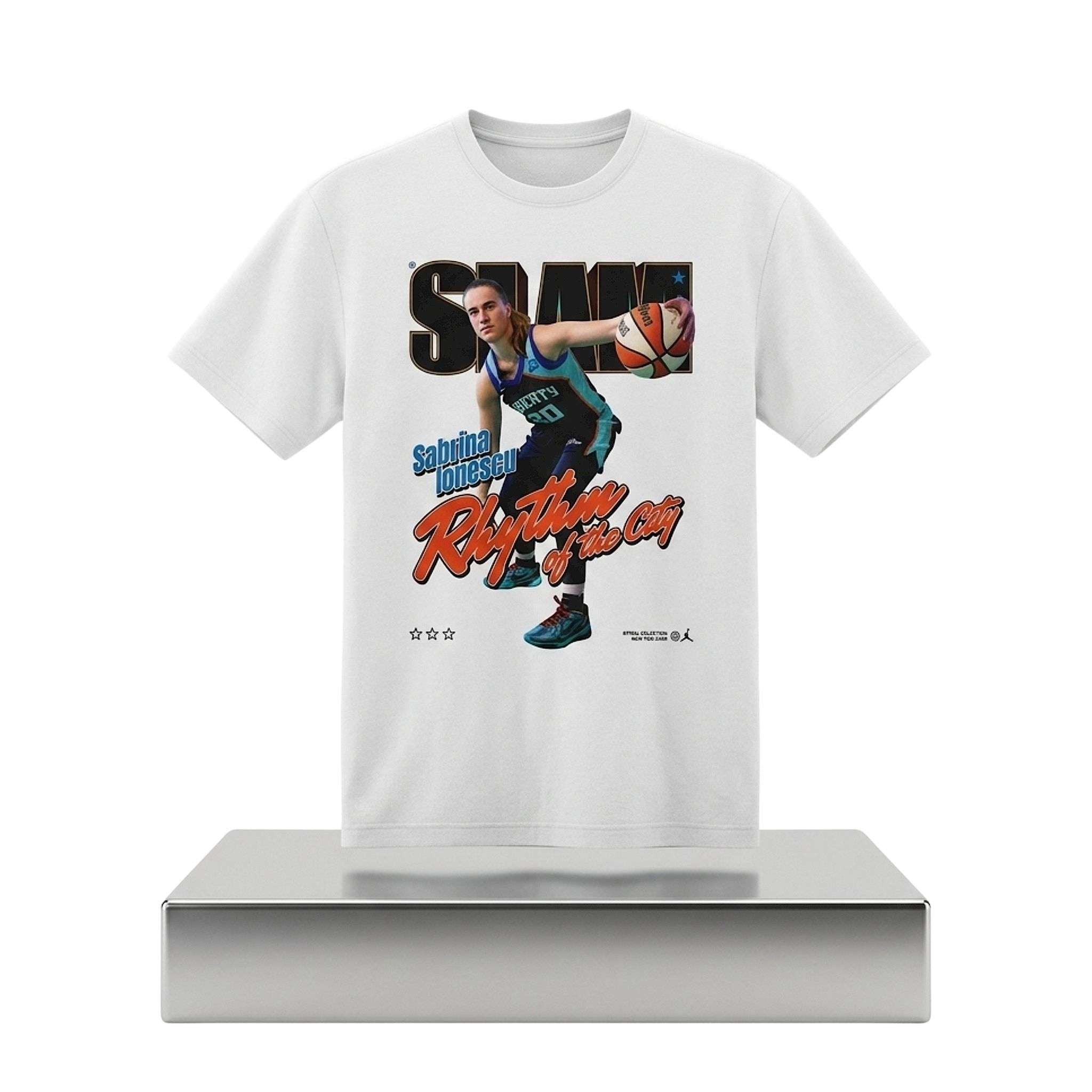 Sabrina Ionescu Rhythm Of The City SLAM Shirt New York Liberty Merch Gifts For Fans - Merchluma