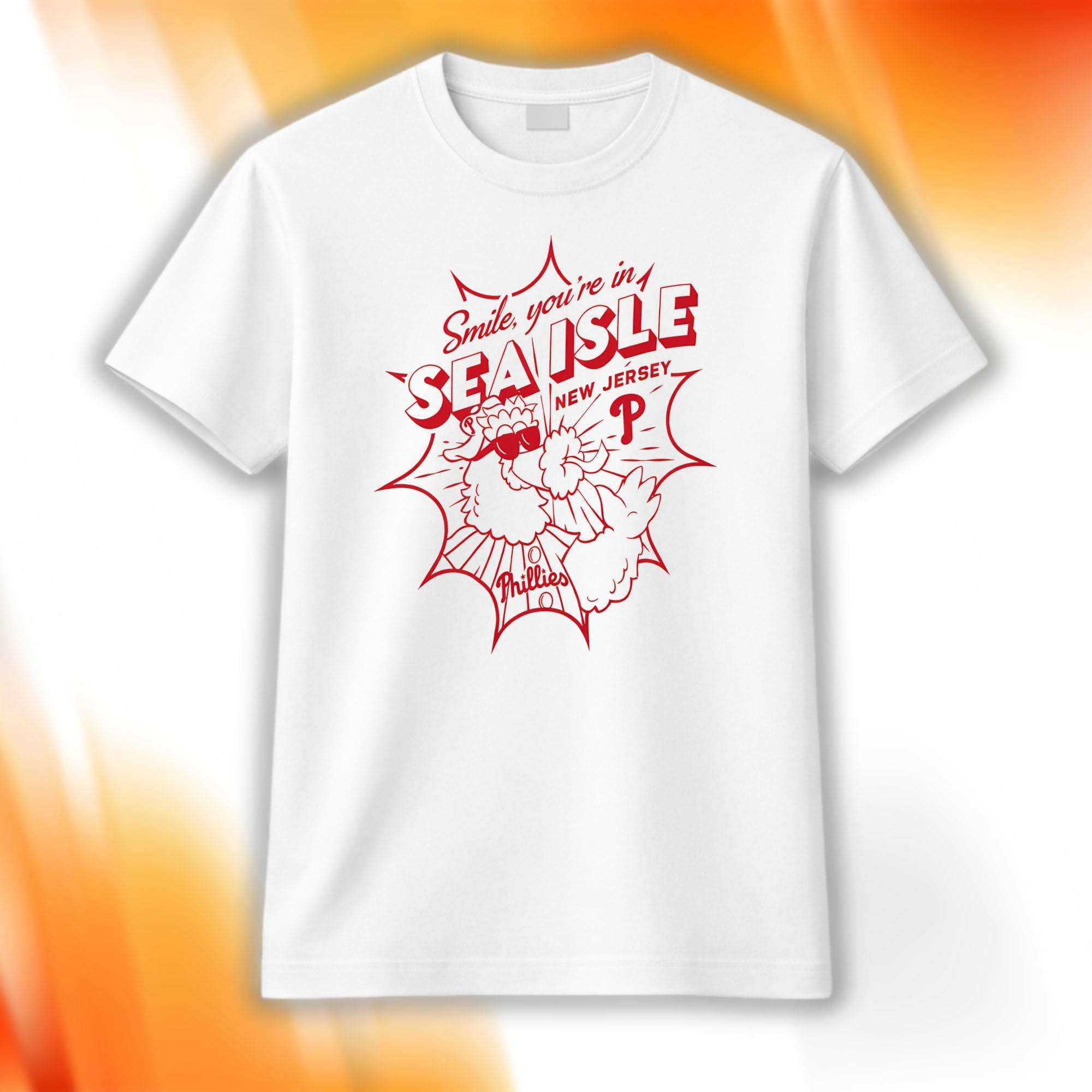 Smile You're In Sea Isle New Jersey Shirt Philadelphia Phillies Merch Gifts For Baseball Fans - Merchluma