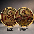 Indian Motorcycle 125th Anniversary Coin Born To Ride Ring Birthday Gift For Him Idea - Merchluma