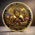 Rocky 50th Anniversary Commemorative Coin Golden Jubilee Coin Rocky Merch Cool Gift For Fans - Merchluma