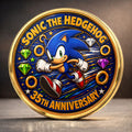 Sonic The Hedgehog 35th Anniversary Coin 2026 Sonic The Hedgehog Merch Gift For Him Her - Merchluma
