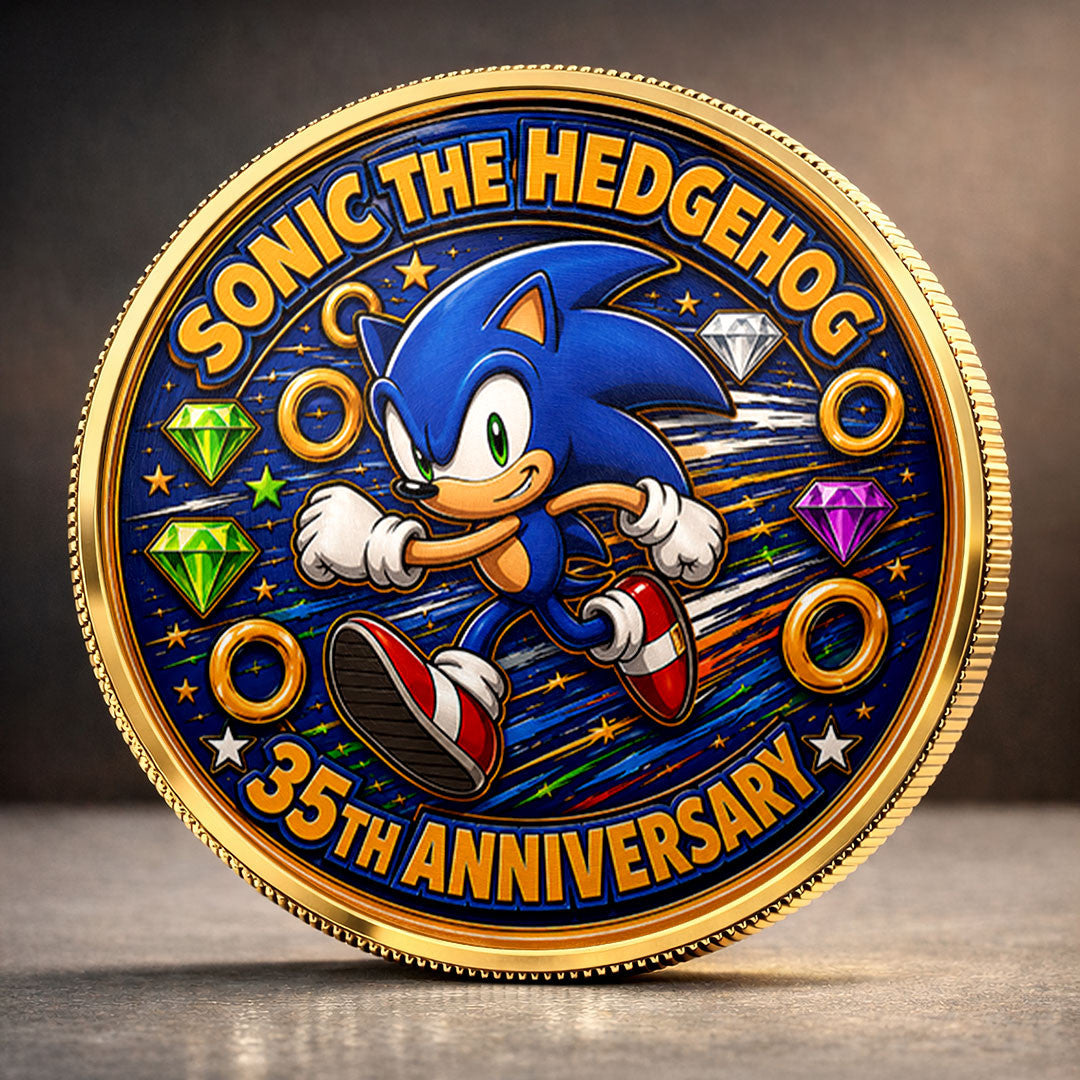 Sonic The Hedgehog 35th Anniversary Coin 2026 Sonic The Hedgehog Merch Gift For Him Her - Merchluma