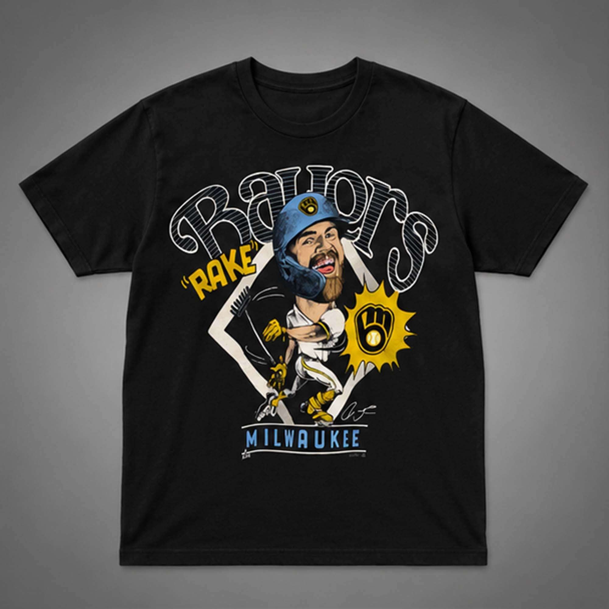 Brewers Jake Bauers Rake 2026 T-Shirt Milwaukee Brewers Merch Gifts For Baseball Lovers - Merchluma