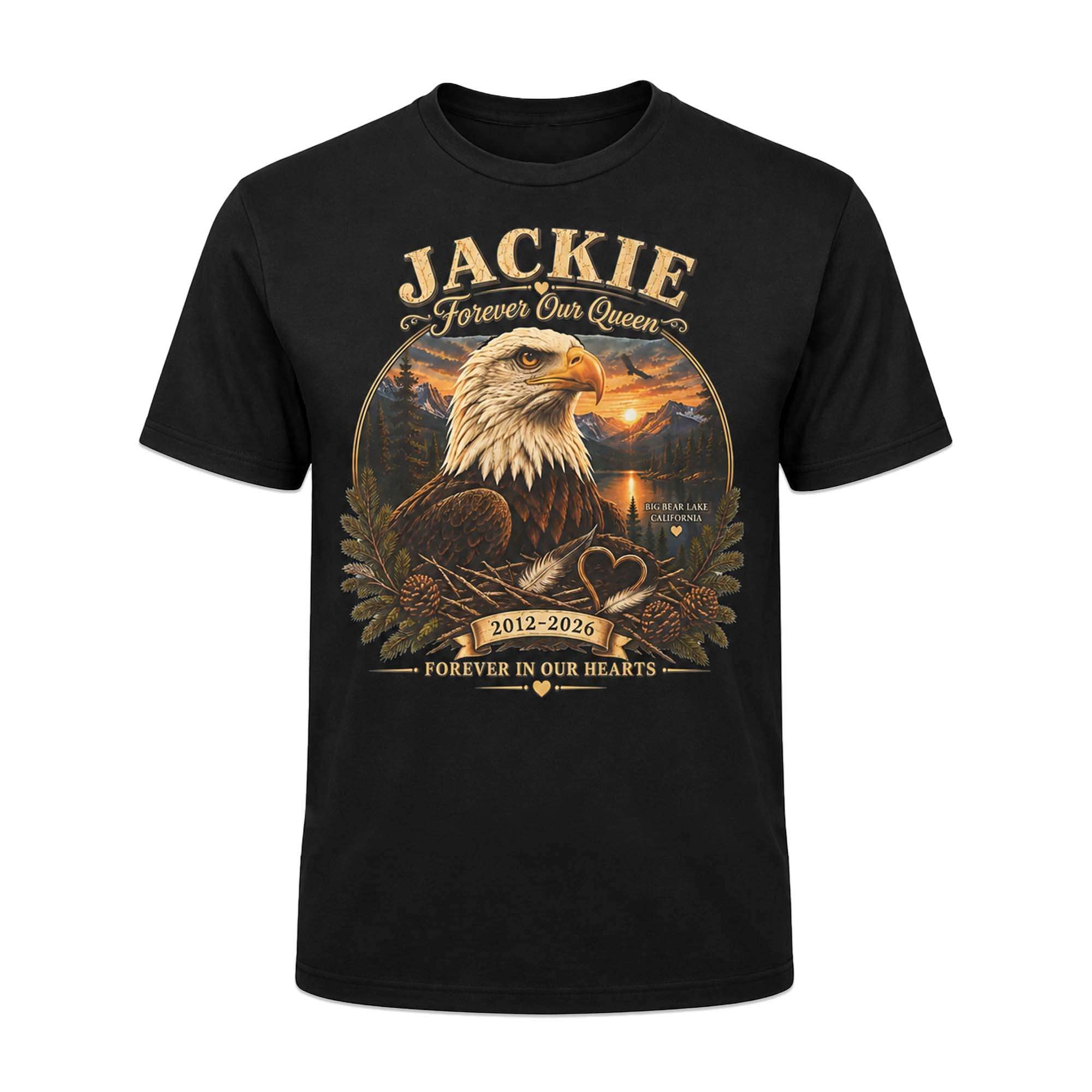 Jackie Forever Our Queen Bald Eagle Shirt Jackie Memorial Merch Gift Ideas For Fans - Merchluma