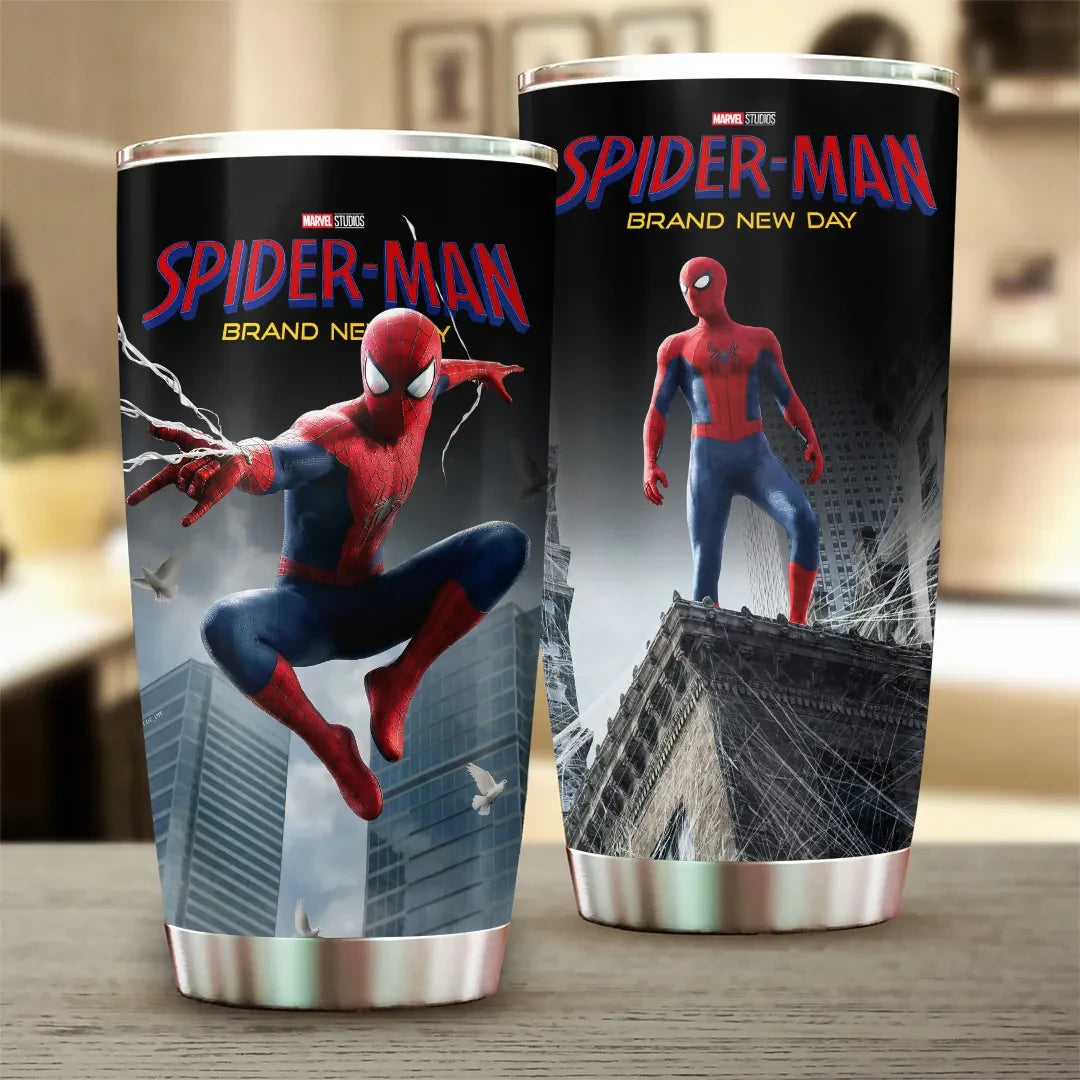 Spider-Man Brand New Day Tumbler Spider-Man Merch Birthday Gifts For Superhero Fans - Merchluma