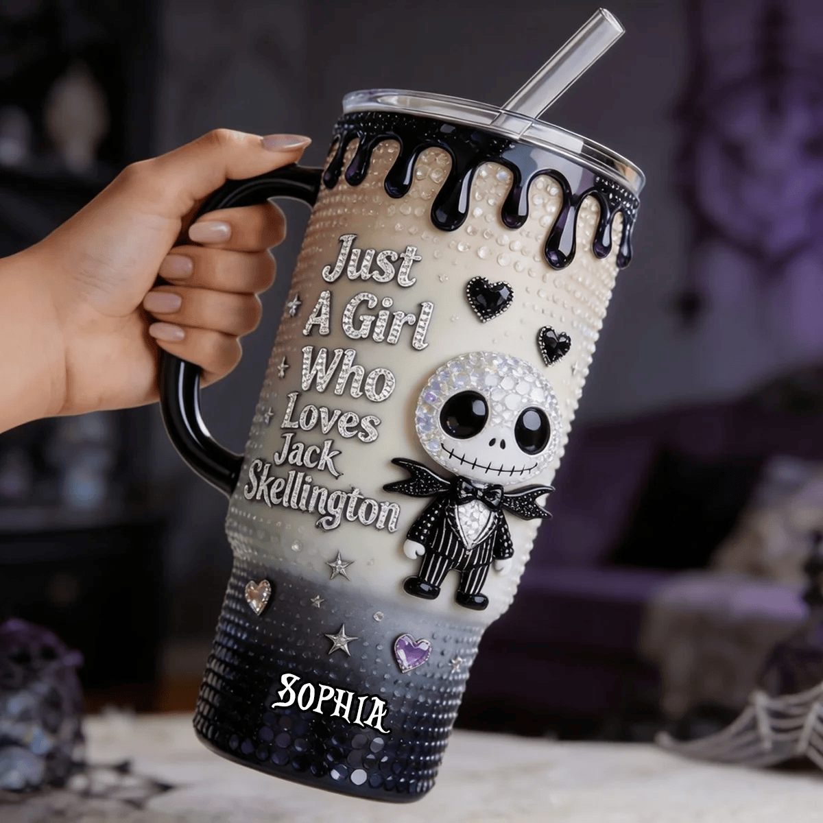 Personalized Just A Girl Who Loves Nightmare Tumbler Halloween Gift For Her - Merchluma