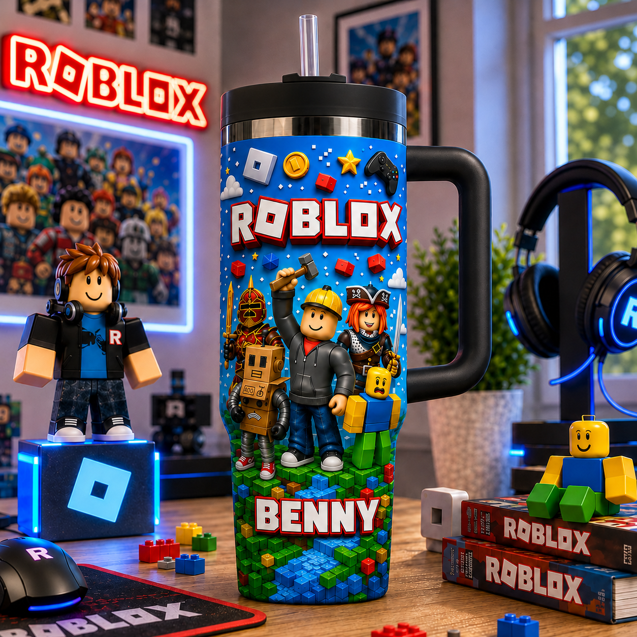 Personalized Roblox Block Game Tumbler 2026 Best Gift For Gamer Present For Son - Merchluma