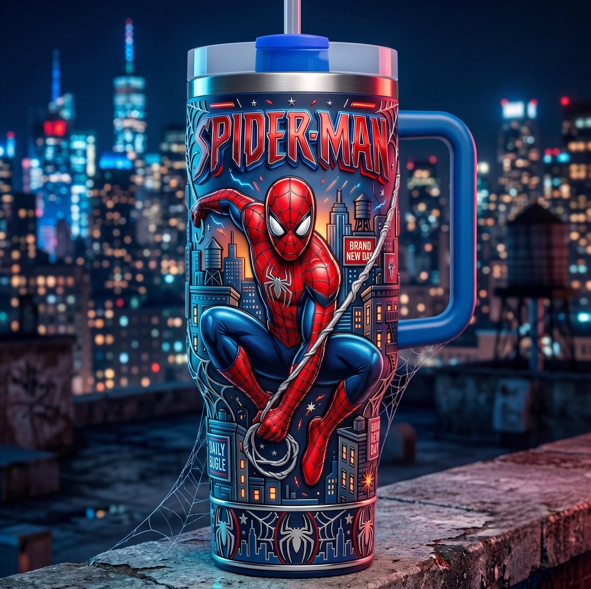 Spider-Man Brand New Day Tumbler Comic City Hero Tumbler Gift for Superhero Fans - Merchluma