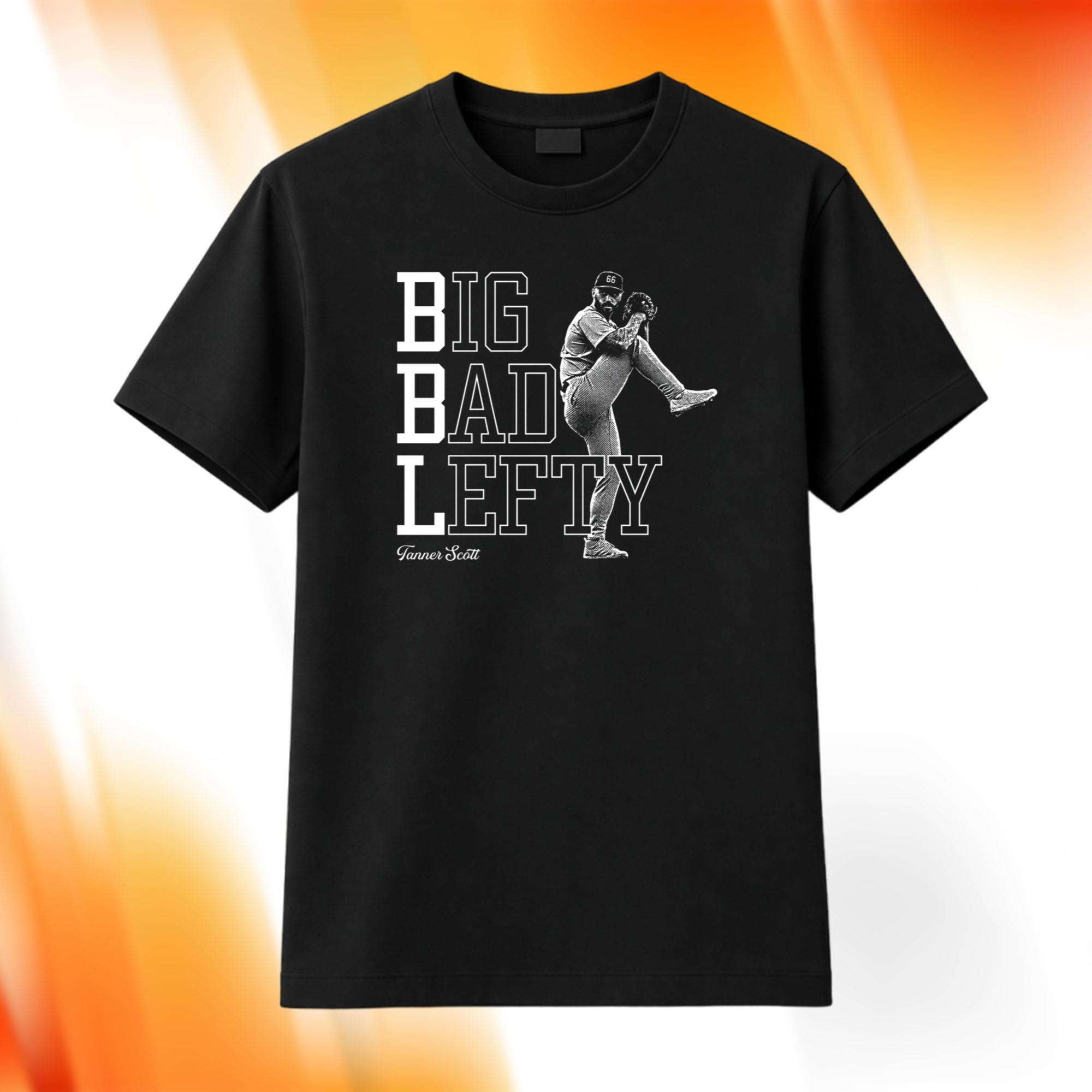 Big Bad Lefty T-Shirt Tanner Scott Merch Best Gift For Baseball Lovers - Merchluma
