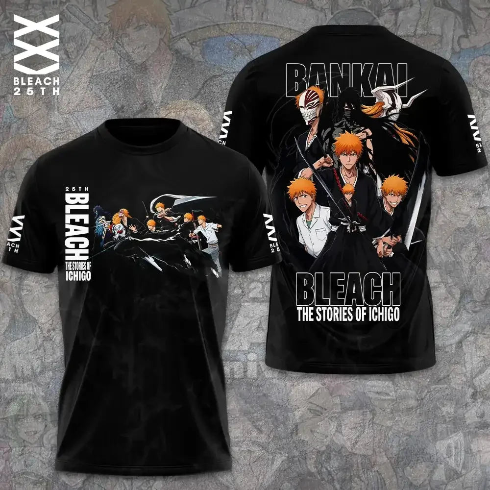 Bleach x The Stories Of Ichigo 25th Anniversary T-Shirt Bleach Merch Gifts For Anime Lovers - Merchluma