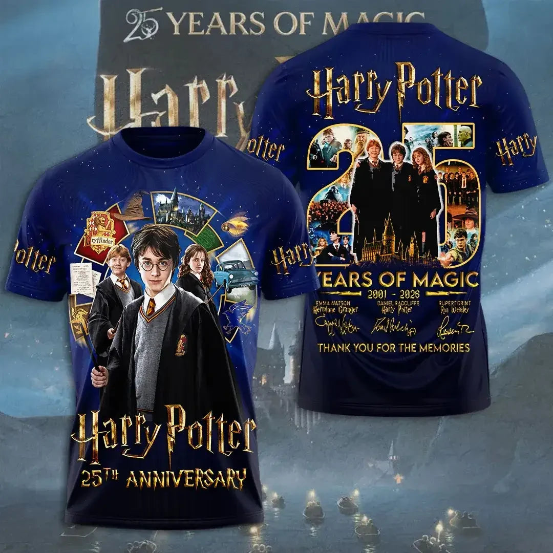 Harry Potter 25th Anniversary Shirt Thank You For The Memorial T-Shirt Harry Potter Merch - Merchluma