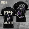 KISS Iconic Hard Rock Band Flame Graphic T-Shirt KISS Merch Gift For Rock Fan - Merchluma
