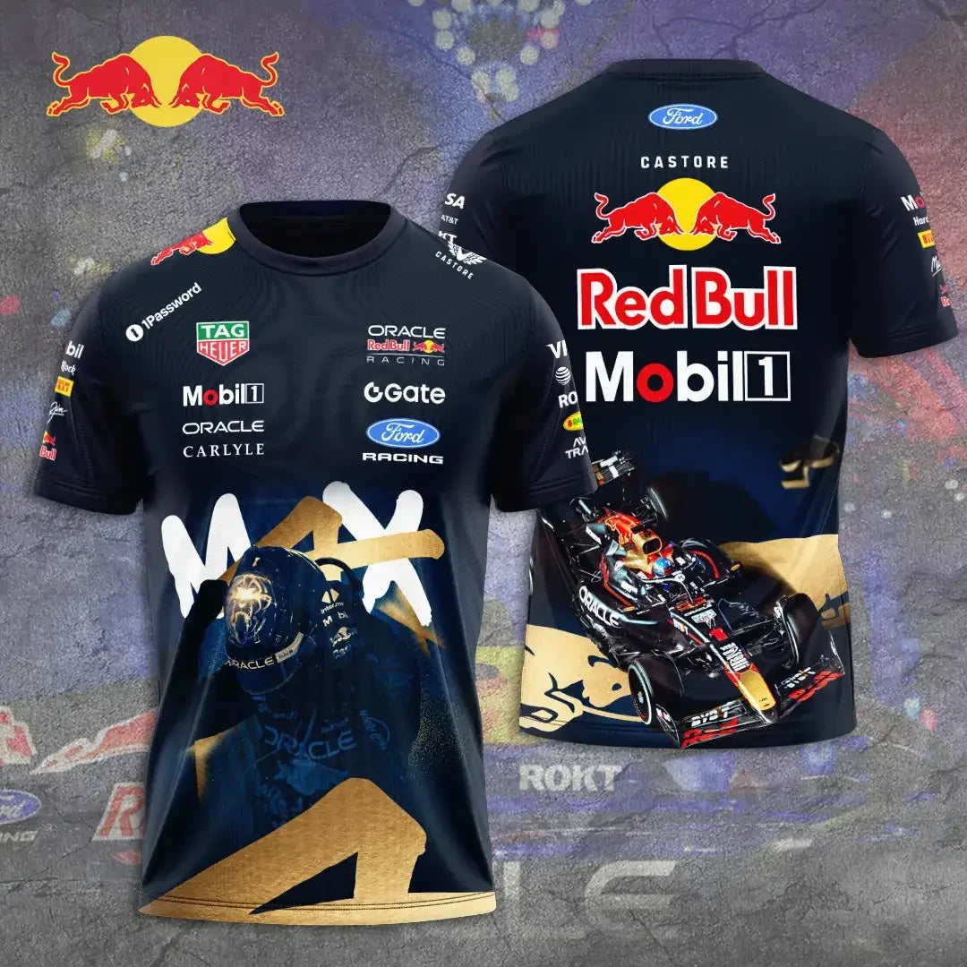 Red Bull Racing x Max Verstappen 2026 T-Shirt F1 Team Merchandise Gifts For Racing Fans - Merchluma