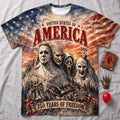 Horror Characters 250 Years Of Freedom T-Shirt Patriotic Tees Gift Ideas For Horror Lovers - Merchluma