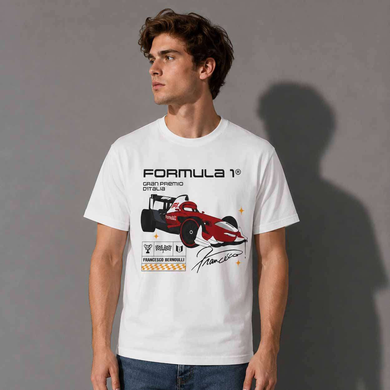 Pixar Cars x Formula 1 Francesco Bernoulli Shirt F1 Merch Gifts For Racing Lovers - Merchluma