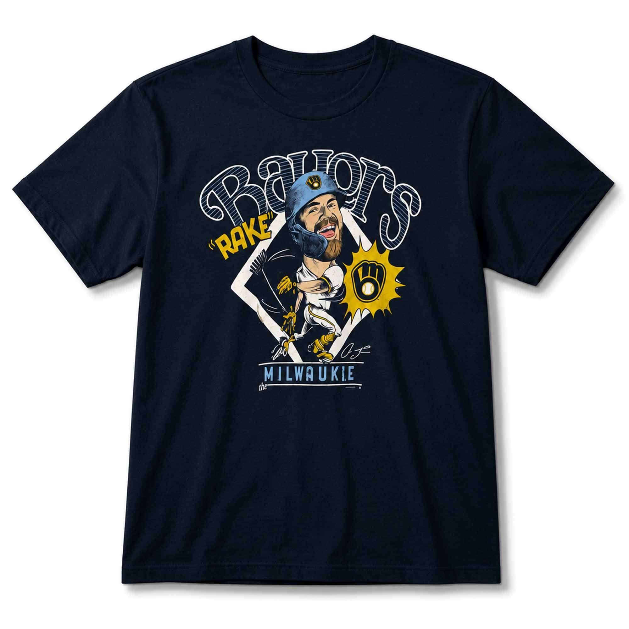 Milwaukee Brewers Jake The Rake Bauers Shirt Brewers Merch Gifts For Baseball Fans - Merchluma