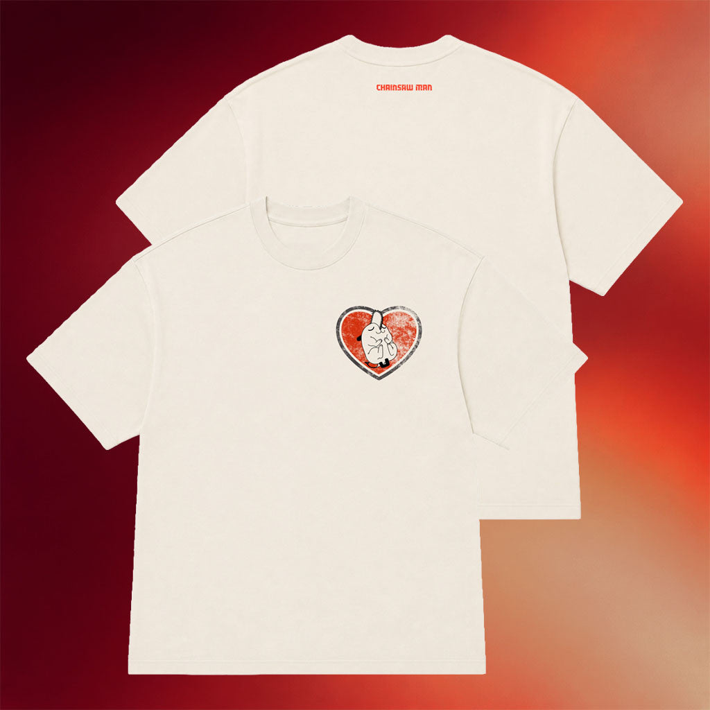 Crunchyroll Chainsaw Man Merch 2026 Chainsaw Man Pochita Heart T-Shirt Anime Fan Apparel - Merchluma